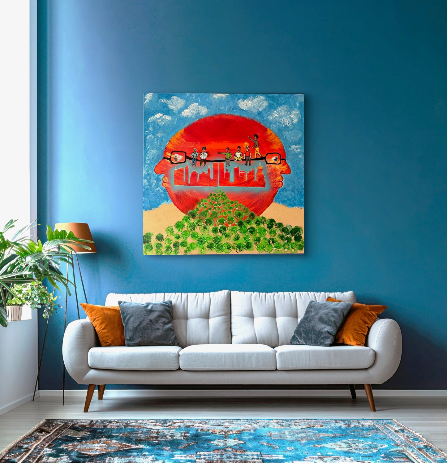 Men Having Lunch on Skyscraper